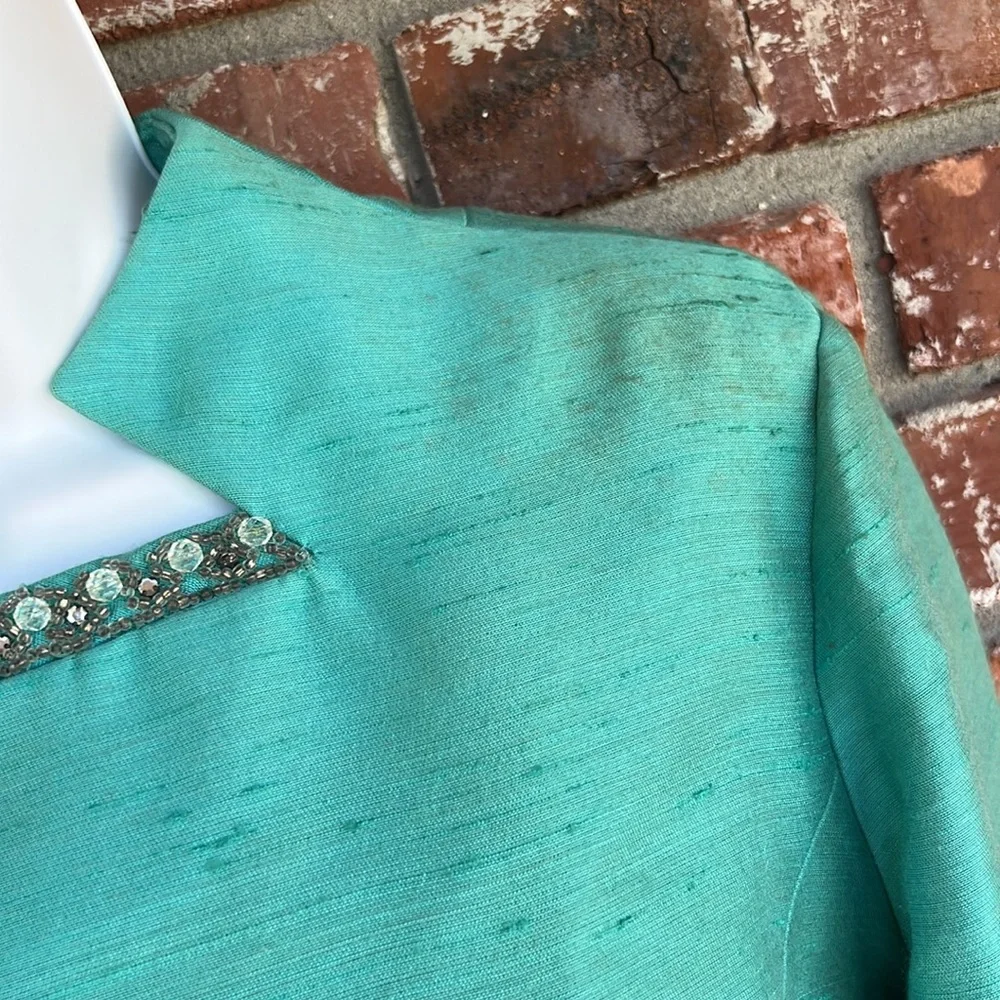 Gus Mayer teal vintage dress size 14 - Picture 6 of 13